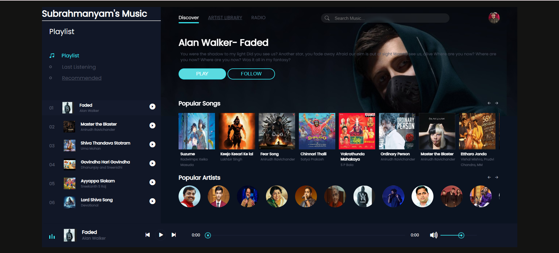 Music Website — Responsive Music Streaming Platform